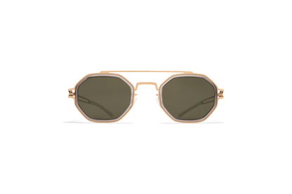 MYKITA / Arturo A83 Champagne Gold/Clear Ash Lens: Rawgreen Solid