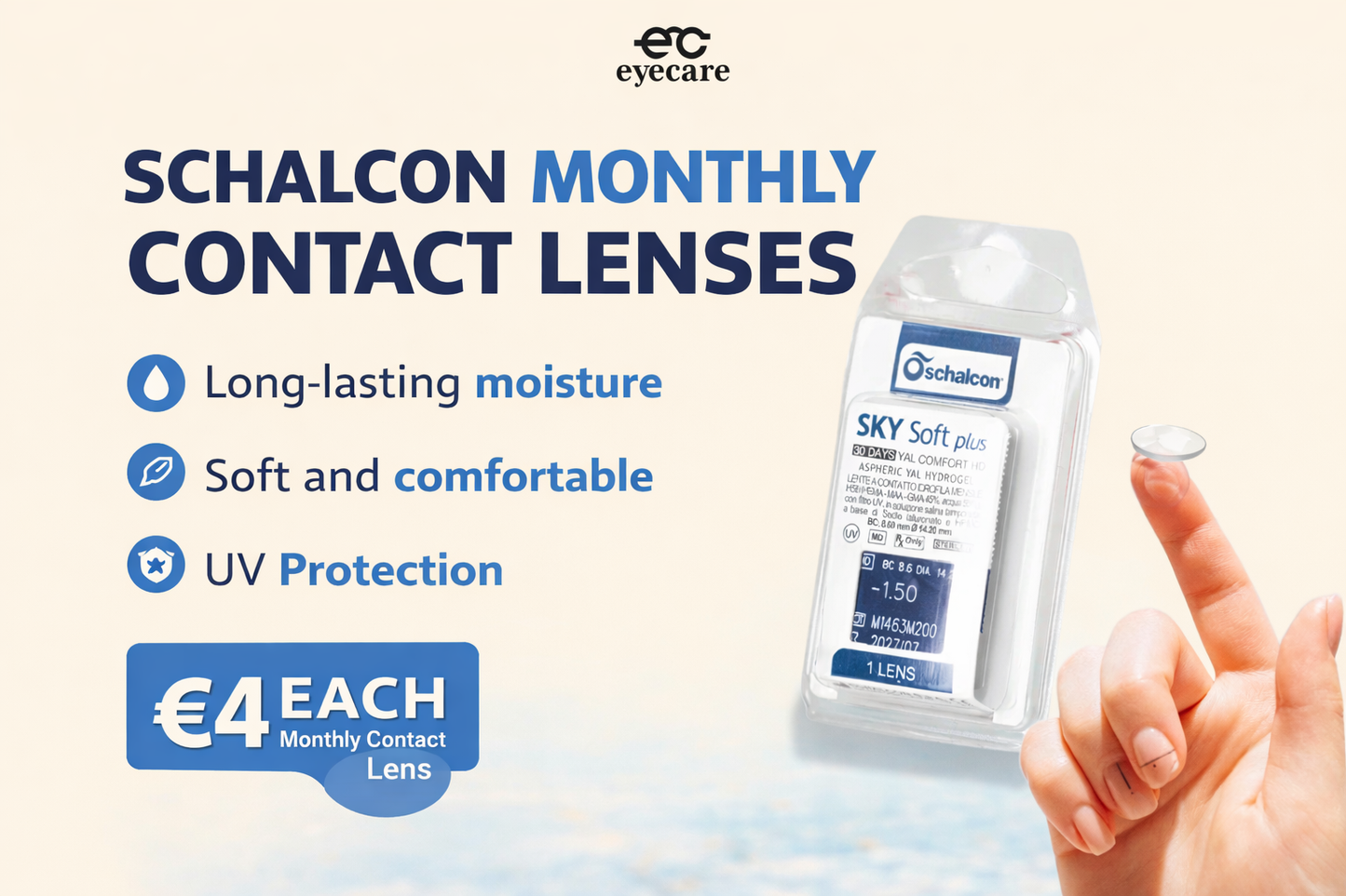 Schalcon Sky Soft Monthly Lenses – Only €4 per Lens