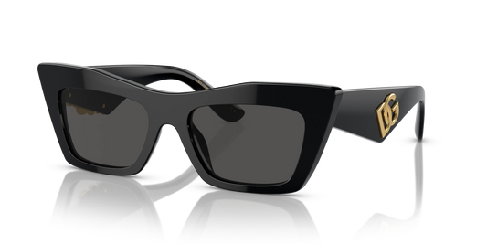 Dolce & Gabbana DG4435 Black Cat-Eye Sunglasses